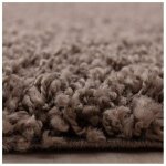 Allotapis - tapis uni à longues mèches rond soho taupe ø 120 Allotapis - tapis uni à longues mèches rond soho taupe ø 120