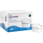 Allspares - cartouche filtrante compatible brita maxtra + (lot de 6)
