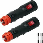 Allume cigares fiche, prise allume cigare male universelle 12v, avec interrupteur et fusible pour 12mm ...