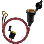 Allume cigare socket, imperm�able prise allume - cigare 12v - 24v pour bateau, moto, voiture, 1 m 14 ...