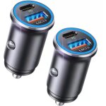 Allume - cigares usb c, 2 - pack r�serve & 54w double ports rapide, chargeur voiture usb c s�curis�s, ...