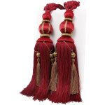 Alovez - 1 paire d'embrasses de rideaux en corde faites à la main avec pompons pour rideaux de grande ... Alovez - 1 paire d'embrasses de rideaux en corde faites à la main avec pompons pour rideaux de grande ...