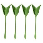 Alovez - 12 pices porte - serviette fleur creative en plastique fleur outil rouleau vert conception ...