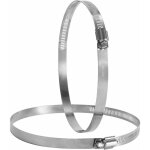 Alovez - 125mm colliers de serrage inox lot de 2plage de serrage 118 - 140 mm pour fixer le tuyau d'vacuation ...