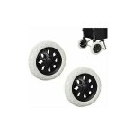 2 pices remplacement de roues de caddie en caoutchouc, roues de chariot en plastique avec mousse, noir ...