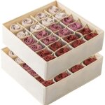 Alovez - lot de 2 s�parateurs de tiroir pour chaussettes et sous - v�tements, pliables, 24 ou 16 compartiments ...
