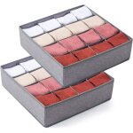 Alovez - lot de 2 sparateurs de tiroir pour chaussettes et sous - vtements, pliables, 24 ou 16 compartiments ...