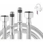 Alovez - lot de 2 tuyaux flexibles tress�s en acier inoxydable pour mitigeur de cuisine / lavabo monobloc ...