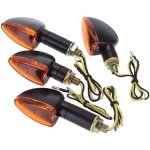 Alovez - lot de 4 ampoules de clignotant avant et arrière pour moto 12 v Alovez - lot de 4 ampoules de clignotant avant et arrière pour moto 12 v