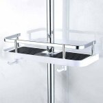 Alovez - etage de douche mural rglable, panier salle de bain cuisine rangement fixer sur tuyau, serviteur ...