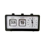 Alovez - generic manual flip clock calendrier rappel horloge de chevet horloge numrique pour