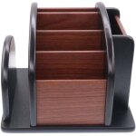 Alovez - grand support rotatif en bois pour tlcommandes de table, rangement rotatif pour fournitures ...
