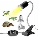 Alovez - kit lampe chauffante tortue terrestre lampe reptiles chauffante avec 2 ampoule uva uvb 25w 50w ...
