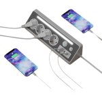 Alovez multiprise avec �clairage led et interrupteurs usb, prise multiple avec contr�le individuel et ...