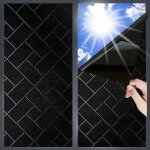 Alovez - le noir, 45x200cm)film fenetre anti regard film occultant fen�tre film electrostatique vitre ...
