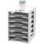 Alovez - organiseur de bureau pour documents, classeur, corbeille  courrier et porte - papiers a5