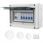 Alovez - panneau de disjoncteur d'unit� de consommateur � 4 voies, bo�te de disjoncteur de fuite, tableau ...