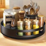 Alovez - plateau tournant, mtal en acier tournant etagere a epices, plateau tournant epices placard ...