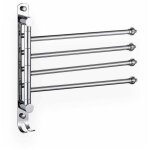Alovez - porte - serviettes mural en acier inoxydable avec 4 bras pivotant � 180 � pour s�che - serviettes ...