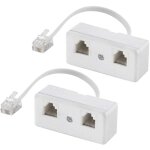 Alovez - rpartiteurs tlphoniques bidirectionnels, cble rj11 6p4c adaptateur mural tlphonique et ...