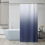 Rideau de douche anti moisissure tissu lavable 120x200cm long rideau de bain imperméable en polyester ... Rideau de douche anti moisissure tissu lavable 120x200cm long rideau de bain imperméable en polyester ...