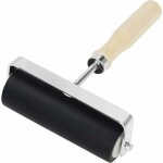 Alovez - rouleau caoutchouc encreur rouleau brayer 10 cm - rouleau linogravure noir avec manche en bois ...