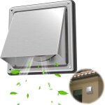 Alovez - sortie d'air carre mobile 100mm couvercle de ventilation d'extracteur de sortie de hotte murale ...