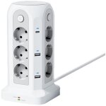 Alovez station de recharge usb intelligente verticale, multiprise tour avec ports type - c pd charge ...