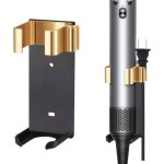 Alovez - support compatible avec , mtal support mural pour fer  friser, fer  lisser, aluminium(noir&dor) ...
