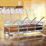 Alovez - tagre  pices transparente - pots  pices, bote  pices 4 pices - conteneur de rangement ...