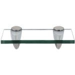 Alovze tagre murale verre, tablette en verre de salle de bain 20 x 10 cm 8 mm transparent