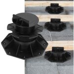 Alovze plots terrasse pour lambourde r�glable bois ou composite noir 60 � 140 mm (20 plots)