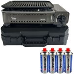 Alpen camping - barbecue à gaz portable grill 1780w + 4 cartouches gaz butane allumage piezo + mallette ... Alpen camping - barbecue à gaz portable grill 1780w + 4 cartouches gaz butane allumage piezo + mallette ...