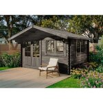 Alpholz - abri de jardin gabriel - 34 400 x 300 cm gris imprégné, 34 mm Épaisseur paroi 428 367 Alpholz - abri de jardin gabriel - 34 400 x 300 cm gris imprégné, 34 mm Épaisseur paroi 428 367