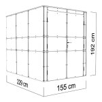 Alpholz - garage à vélos hpl cube noir , 6 mm Épaisseur de paroi 155 x 229 cm Alpholz - garage à vélos hpl cube noir , 6 mm Épaisseur de paroi 155 x 229 cm