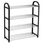 Alpina - meuble chaussure - meuble rangement chaussure 4 niveaux - meuble a chaussure 50x18, 5x57 cm ...