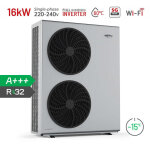 Alsavo zealux r32 pompe � chaleur air eau monobloc grise 16kw - monophas� 220 - 240v / 50hz / 1ph - tr�s ...