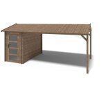 Altanka - abri de jardin en bois ? 1, 50x3 m avec extension de 1, 50x2, 76 m - 4, 50 m� ? trait�