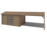 Altanka - abri de jardin en bois ? 4x3 m avec extension de 4x2, 76 m - 12 m� ? trait�