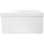 Altobuy - banc coffre pliable simili cuir blanc capitonné Altobuy - banc coffre pliable simili cuir blanc capitonné