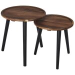 Altobuy - benedict - lot de 2 tables basses rondes gigogne en acacia teinté noyer Altobuy - benedict - lot de 2 tables basses rondes gigogne en acacia teinté noyer