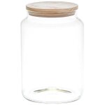 Altobuy - bocal de conservation 2, 9l en verre couvercle bois
