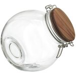 Altobuy - bocal en verre � 2 positions avec bouchon en acacia