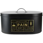 Altobuy - bo�te � pain en m�tal noir mat et dor�