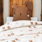 Altobuy - bunny - parure de lit imprim� lapin housse de couette 140x200cm + 1 taie d'oreiller