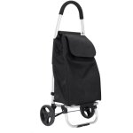 Altobuy - chariot de courses pliable noir � 2 roues en polyester (39l)