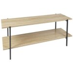 Altobuy - dara - banc tv 2 plateaux m�tal et aspect bois