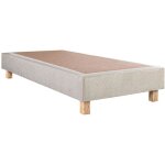 Altobuy - empire - sommier tapissier 90x190 beige pieds bois massif Altobuy - empire - sommier tapissier 90x190 beige pieds bois massif