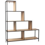 Altobuy - endis - etagre escalier 5 niveaux aspect bois et mtal noir
