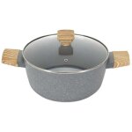 Altobuy - faitout aluminium forg 28cm avec manche effet bois - tous feux (induction)